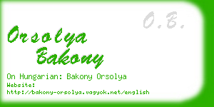 orsolya bakony business card